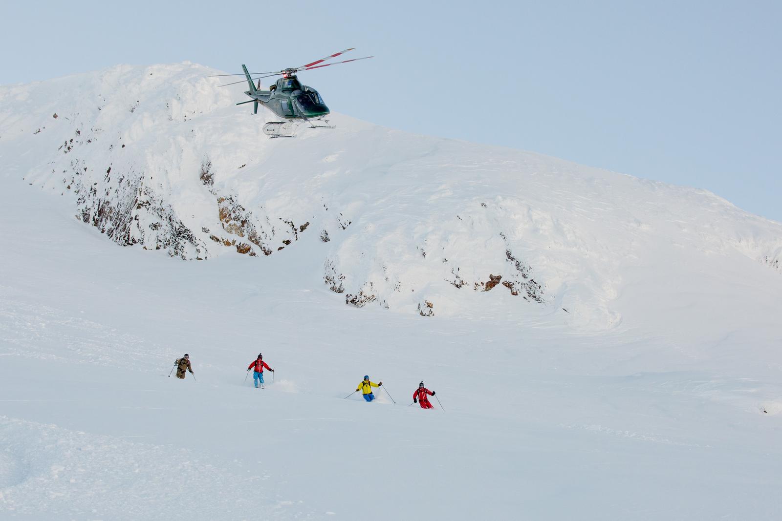 Heli-skiing